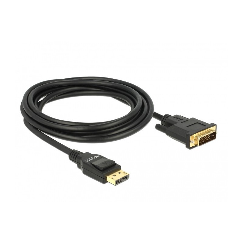 DeLOCK 85314 cavo e adattatore video 3 m DisplayPort DVI-D Nero