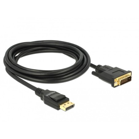 DeLOCK 85314 cavo e adattatore video 3 m DisplayPort DVI-D Nero