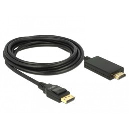 DeLOCK 85318 cavo e adattatore video 3 m DisplayPort HDMI Nero