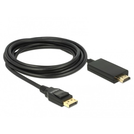 DeLOCK 85318 cavo e adattatore video 3 m DisplayPort HDMI Nero