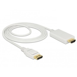 DeLOCK 83818 cavo e adattatore video 2 m DisplayPort HDMI Bianco