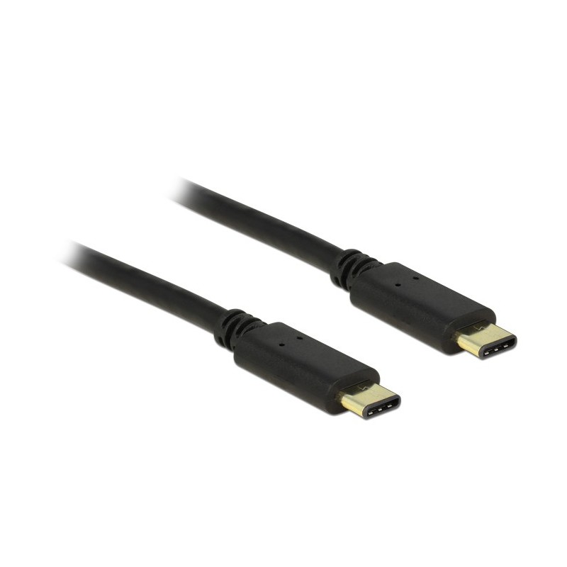 DeLOCK 2m, 2xUSB2.0-C cavo USB USB 2.0 USB C Nero