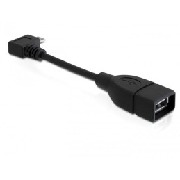 DeLOCK 83104 cavo USB USB 2.0 0,11 m Micro-USB B USB A Nero