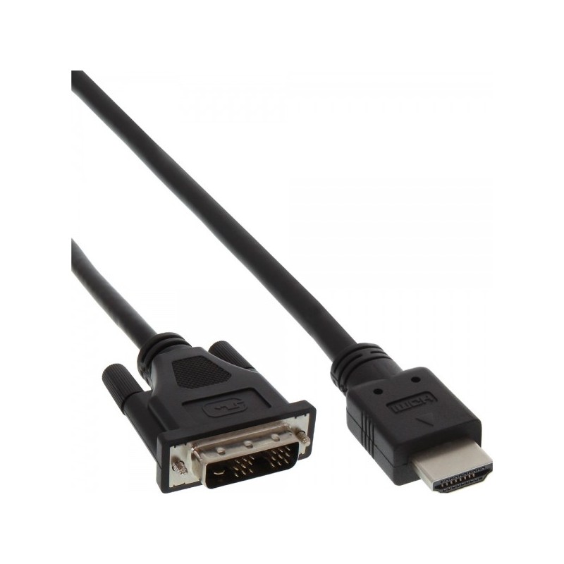 InLine 4043718064564 cavo e adattatore video 2 m HDMI tipo A (Standard) DVI Nero