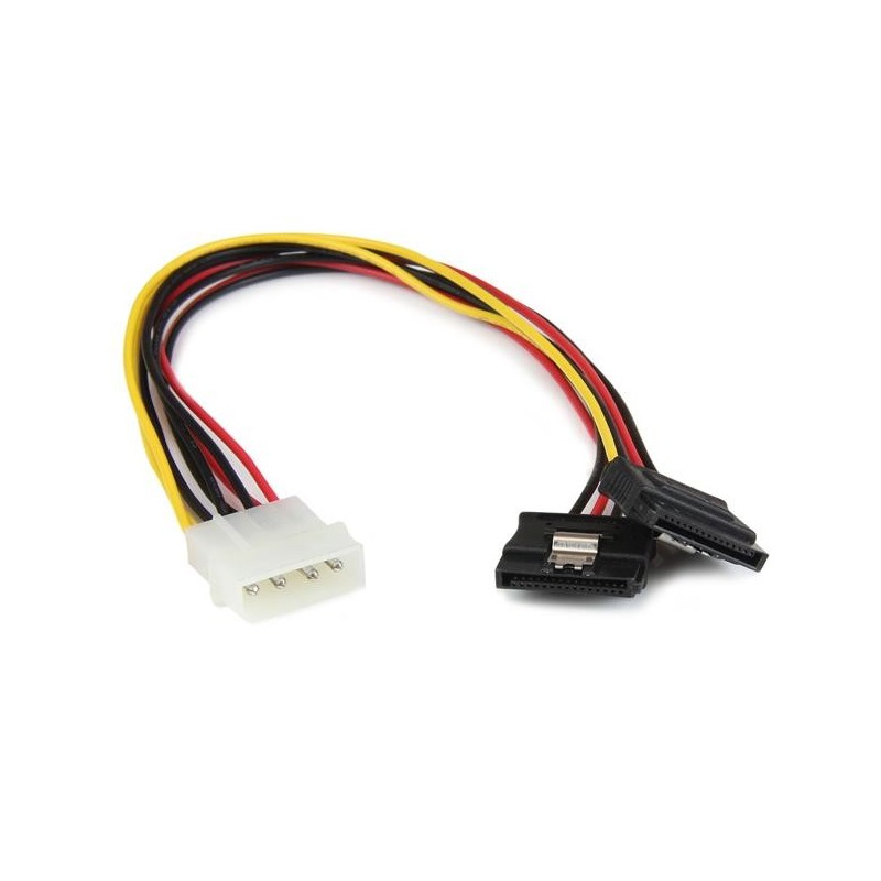 StarTech.com Adattatore splitter cavo di alimentazione Y LP4 a 2 SATA latching da 30 cm - 4 pin a dual SATA