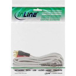 InLine Cavo Audio 2x RCA maschio   maschio, 10m, dorato, bianco