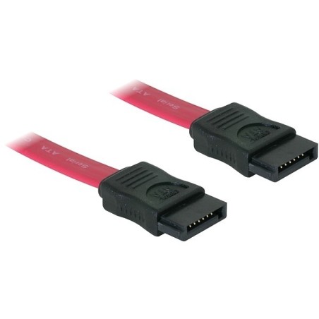 DeLOCK SATA Cable - 0.3m cavo SATA 0,3 m Rosso