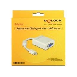 DeLOCK Adapter mini Displayport   VGA FM 0,18 m VGA (D-Sub) Bianco