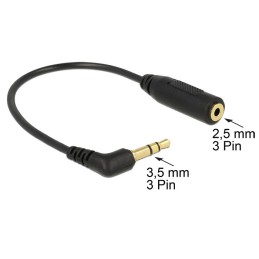 DeLOCK 0.17m 2.5mm 3.5mm cavo audio 0,17 m Nero