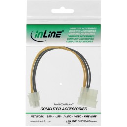 InLine Cavo di alimentazione int. da 4pin 12V F a 4 pin5,25" M, 0,20m