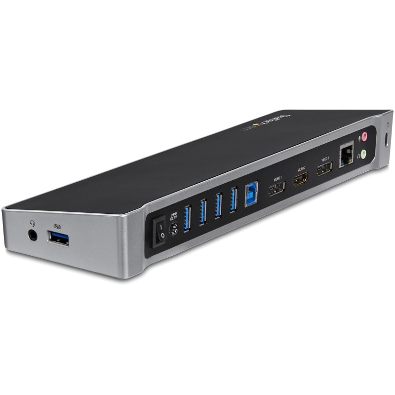 StarTech.com Docking station USB 3.0 a tre monitor - 1x HDMI - 2x DisplayPort - Dock portatile con Hub USB integrata a 5 porte