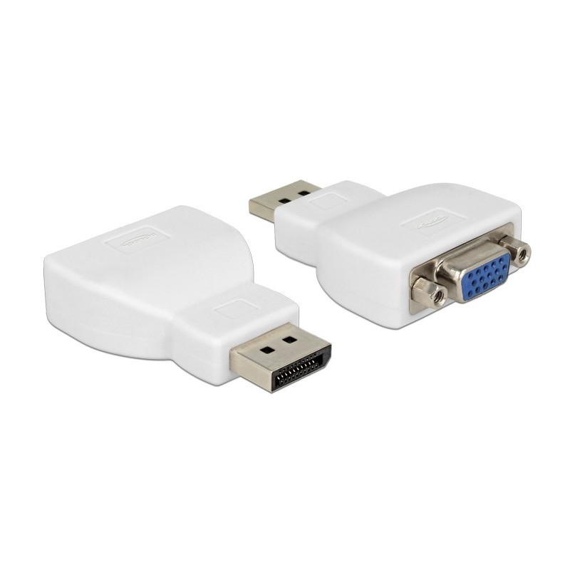 DeLOCK 65568 adattatore per inversione del genere dei cavi DisplayPort VGA Bianco