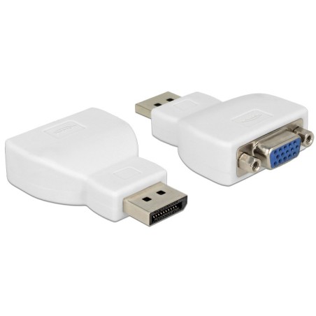 DeLOCK 65568 adattatore per inversione del genere dei cavi DisplayPort VGA Bianco