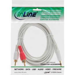 InLine Cavo Audio Jack 3,5mm maschio a 2x RCA maschio, 10m