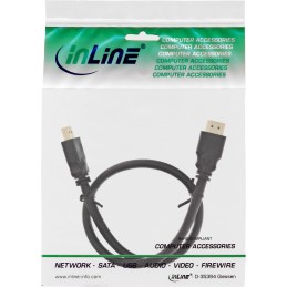 InLine Cavo HDMI-High Speed, Dorato, 0,5m, 3D, nero, maschio   maschio