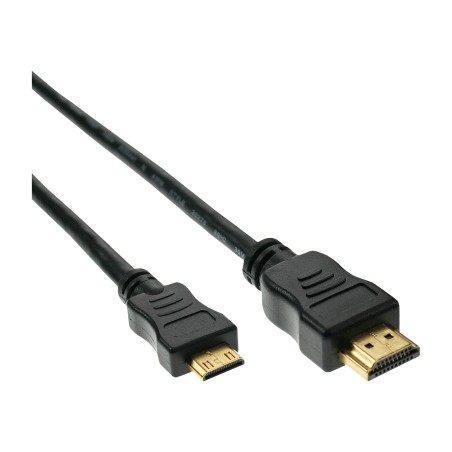 InLine Cavo Mini HDMI 1.3, A C, 0,5m, 3D, dorato, nero, M-M, HDMI-High Speed