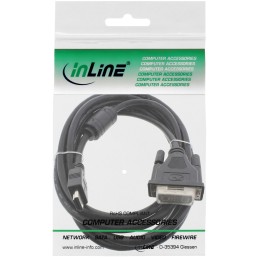 InLine Cavo HDMI a DVI 18+1, ferrite, 1,5m, nero, M-M