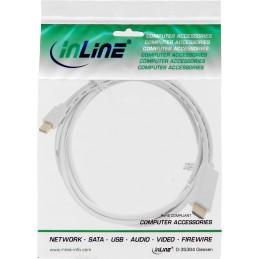 InLine Cavo Mini DisplayPort M a HDMI M, 0,5m, 4K2K, con Audio, bianco