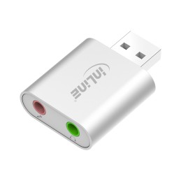 InLine USB Soundcard scheda audio esterna, Audio Converter, alluminio