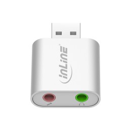 InLine USB Soundcard scheda audio esterna, Audio Converter, alluminio