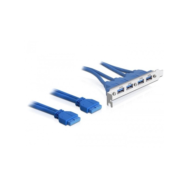 DeLOCK 2 x USB 3.0 19-pin - 4 x USB 3.0-A