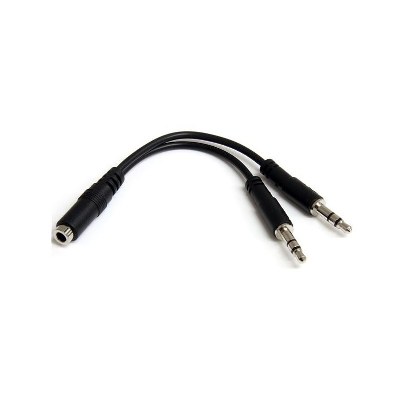 StarTech.com Adattatore splitter cuffie a 4 pin da 3,5 mm a 2x 3,5 mm a 3 pin - F M