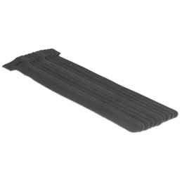 DeLOCK 18687 Velcro Nero 10 pz