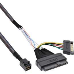 InLine Cavo SATA U.2, SSD con U.2 (SFF-8639) a SFF-8643 + Corrente, 0,75m