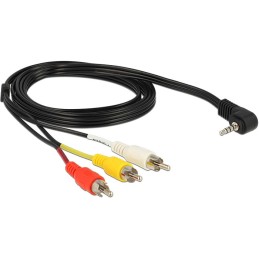 DeLOCK 84504 cavo e adattatore video 1,5 m 3.5mm 3 x RCA Nero