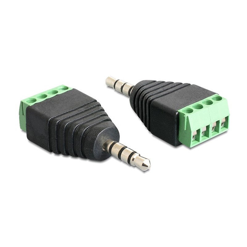 DeLOCK 65453 adattatore per inversione del genere dei cavi 3.5mm 4pin Nero, Verde