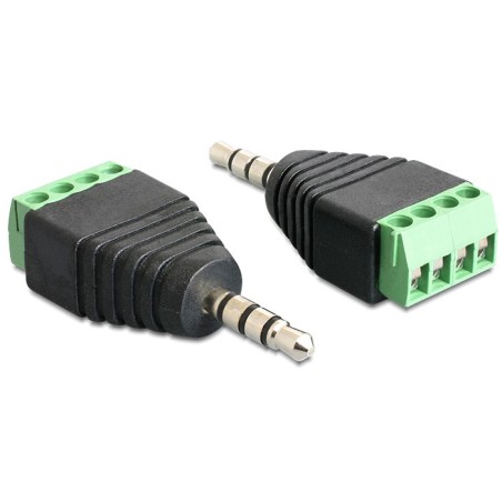 DeLOCK 65453 adattatore per inversione del genere dei cavi 3.5mm 4pin Nero, Verde