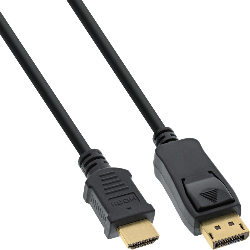 InLine Cavo DisplayPort M a HDMI M, 0,3m, Audio, HDTV, FullHD, DP1.1, dorato