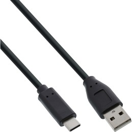 InLine Cavo USB 2.0 Cm  A M, nero, USB Power Delivery 3A@1m, 0,5A@5m, 0,3m