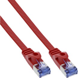 InLine Patch Cable flat, U FTP, Cat.6A, rosso, 7m