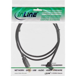 InLine Cavo USB 2.0 Micro, Am  Micro B M, Angolato, dorato, nero, 1,5m