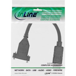 InLine Cavo DisplayPort da pannello maschio   femmina, 0,2m, 4K2K, nero