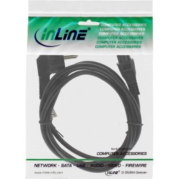 InLine Cavo alimentazione spina Shu.cko 90° presa C5 per notebook, nero, 0,5m