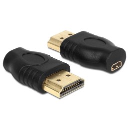 DeLOCK 65507 adattatore per inversione del genere dei cavi HDMI A micro HDMI D Nero