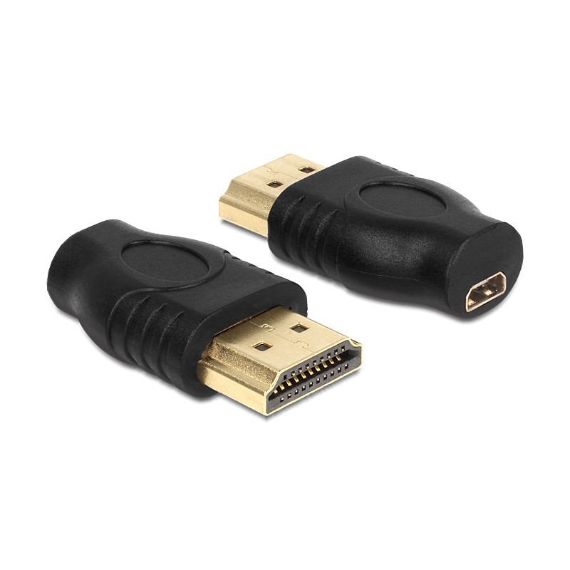 DeLOCK 65507 adattatore per inversione del genere dei cavi HDMI A micro HDMI D Nero