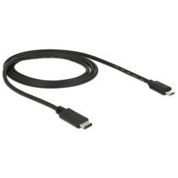 DeLOCK 83602 cavo USB USB 2.0 1 m USB C Micro-USB B Nero