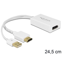 DeLOCK 62496 cavo e adattatore video 0,245 m DisplayPort HDMI + USB Bianco