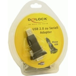 DeLOCK USB 2.0 to Serial Adapter cavo seriale Nero USB tipo A DB-9