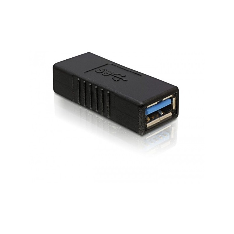 DeLOCK USB 3.0-A Adapter USB-A Nero