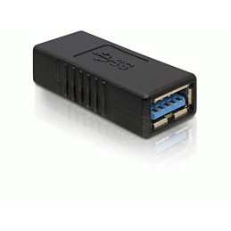 DeLOCK USB 3.0-A Adapter USB-A Nero