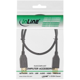 InLine Cavo USB 2.0 A maschio   A maschio, dorato, nero, 5m