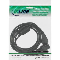 InLine Cavo alimentaz.Y Shu.cko 90°, 3x presa C13, nero, V3, 2m +1-3-2m