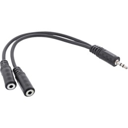 InLine Cavo Audio Y Jack 3,5mm maschio a 2x Jack 3,5mm femmina, 5m, stereo