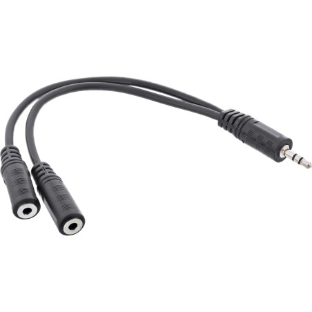 InLine Cavo Audio Y Jack 3,5mm maschio a 2x Jack 3,5mm femmina, 2m, stereo