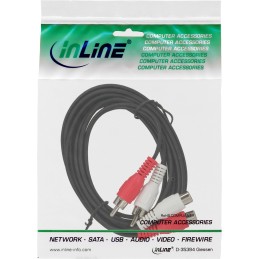 InLine Cavo Audio 2x RCA maschio   femmina, 5m, prolunga