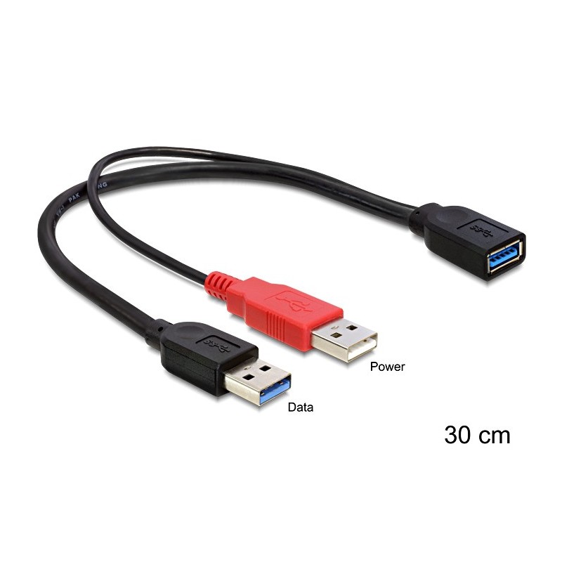 DeLOCK 83176 cavo USB USB 3.2 Gen 1 (3.1 Gen 1) 0,3 m USB A 2 x USB A